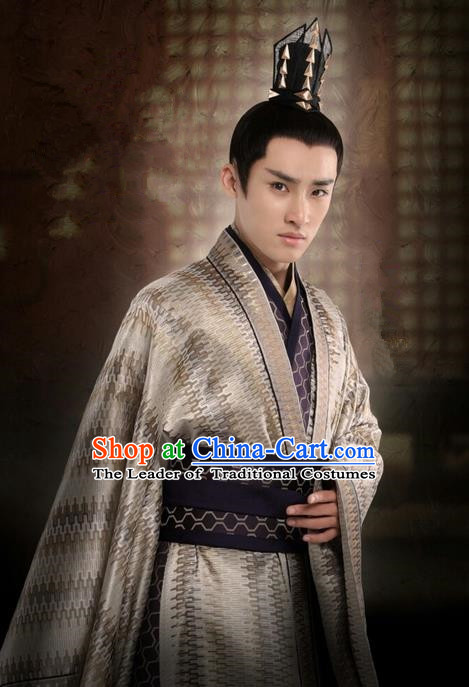 Traditional Ancient Chinese Nobility Childe Costume, Elegant Hanfu Western Wei Dynasty Prince Clothing, Chinese Northern Dynasties Aristocratic Prince Embroidered Clothing for Men