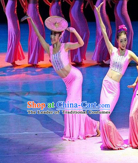 Traditional Chinese Yangge Fan Dance Modern Dance Costume