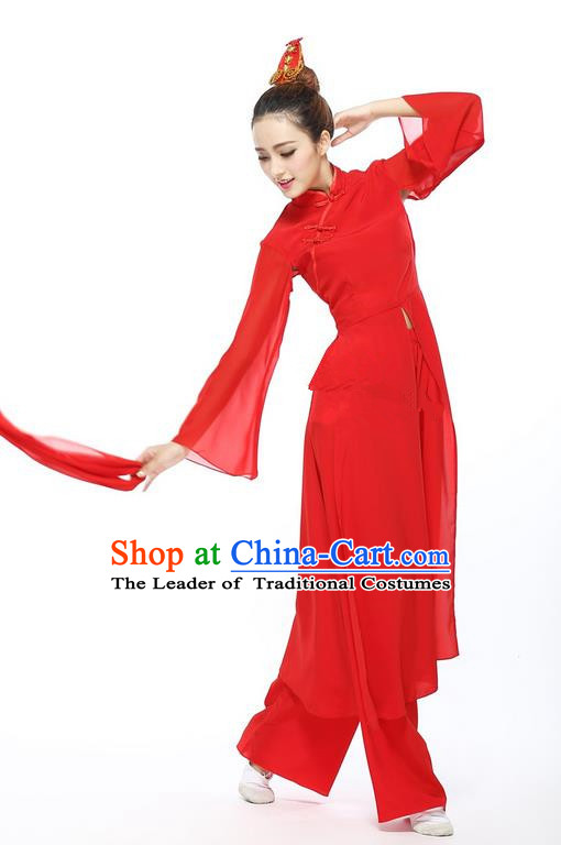 Traditional Chinese Yangge Fan Dance Modern Dance Costume