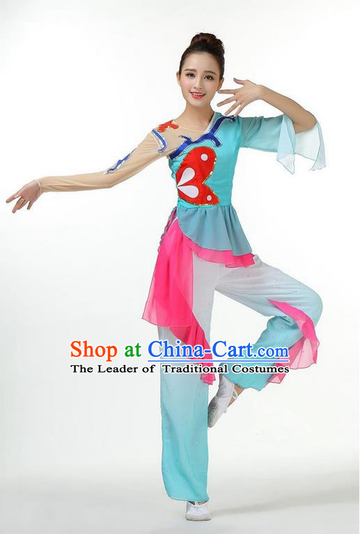 Traditional Chinese Yangge Fan Dance Modern Dance Costume