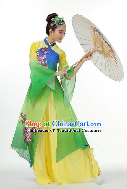 Traditional Chinese Yangge Fan Dance Modern Dance Costume