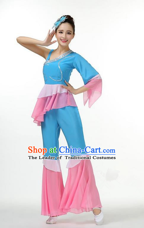 Traditional Chinese Yangge Fan Dance Modern Dance Costume