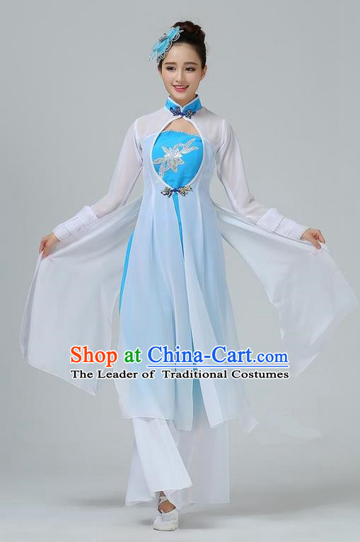 Traditional Chinese Yangge Fan Dance Modern Dance Costume