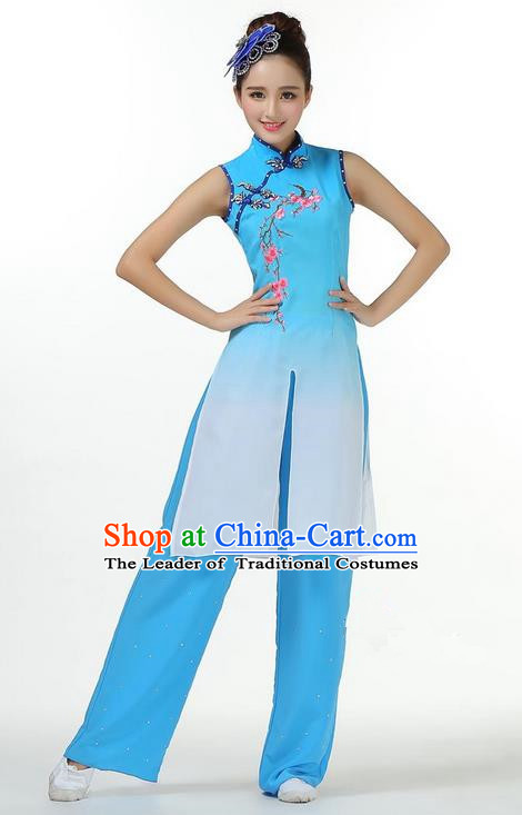 Traditional Chinese Yangge Fan Dance Modern Dance Costume