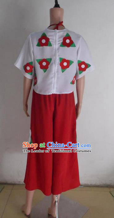 Traditional Chinese Yangge Fan Dance Modern Dance Costume