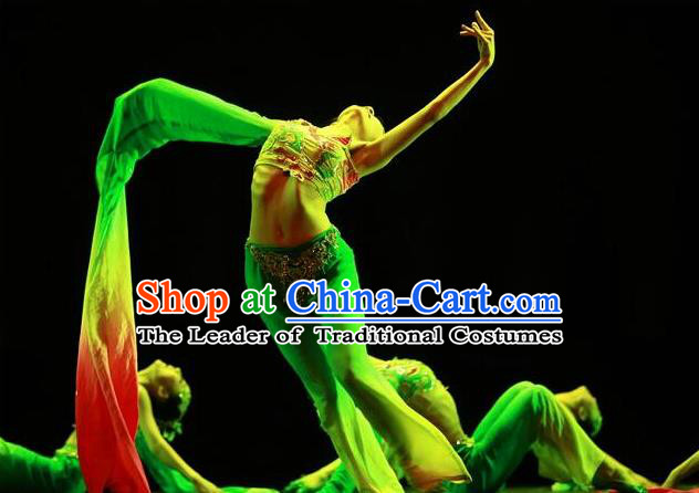 Traditional Chinese Yangge Fan Dance Modern Dance Costume