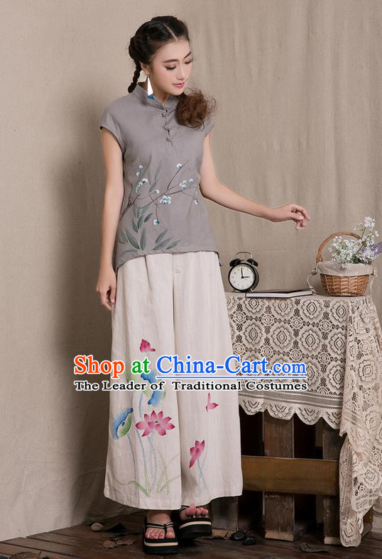 Traditional Ancient Chinese Young Women Cheongsam Dress Republic of China Tangsuit Stand Collar Blouse Dress Tang Suit Clothing for Women