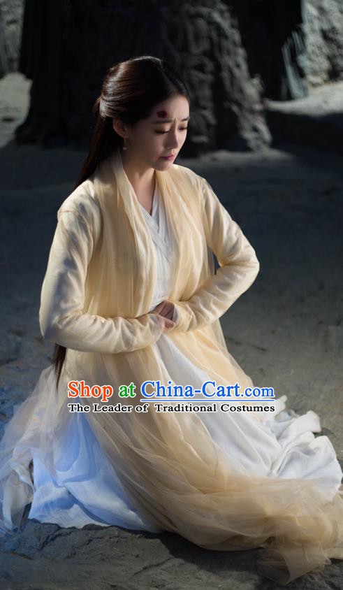 Traditional Chinese Ancient Fairy Costume, Elegant Hanfu Imperial Princess Dress, China Cosplay Palace Princess Tailing Clothing for Women