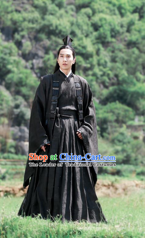 Traditional Ancient Chinese Nobility Childe Costume, Elegant Hanfu Male Lordling Dress, Han Dynasty Swordsman Clothing, China Imperial Crown Prince Embroidered Clothing for Men
