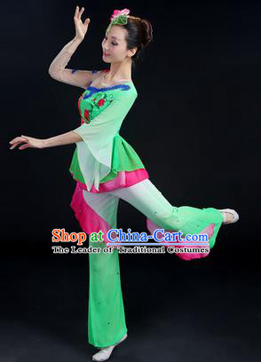 Traditional Chinese Yangge Fan Dancing Costume