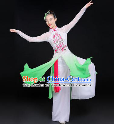 Traditional Chinese Yangge Fan Dancing Costume