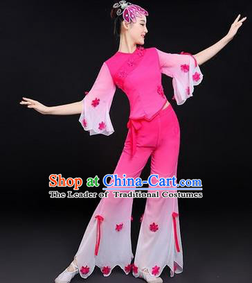 Traditional Chinese Yangge Fan Dancing Costume