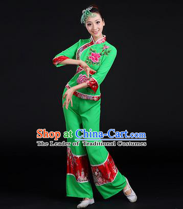 Traditional Chinese Yangge Fan Dancing Costume