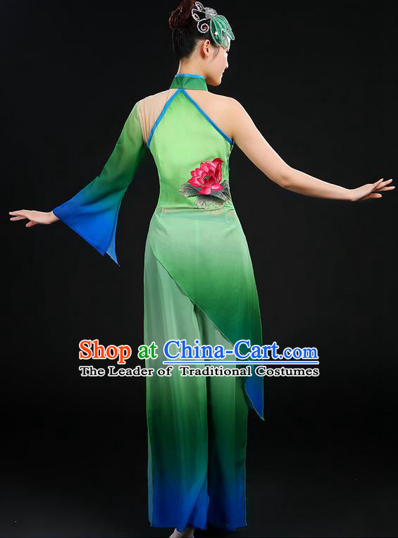 Traditional Chinese Yangge Fan Dancing Costume