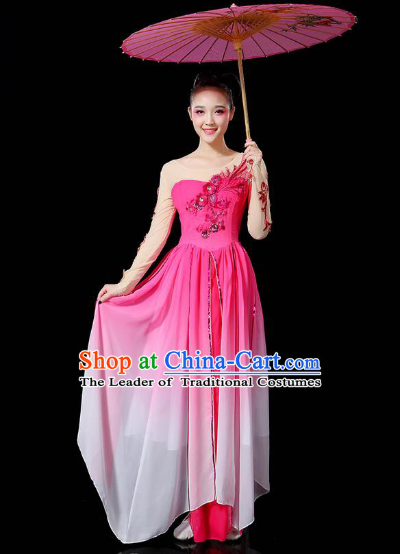 Traditional Chinese Yangge Fan Dancing Costume