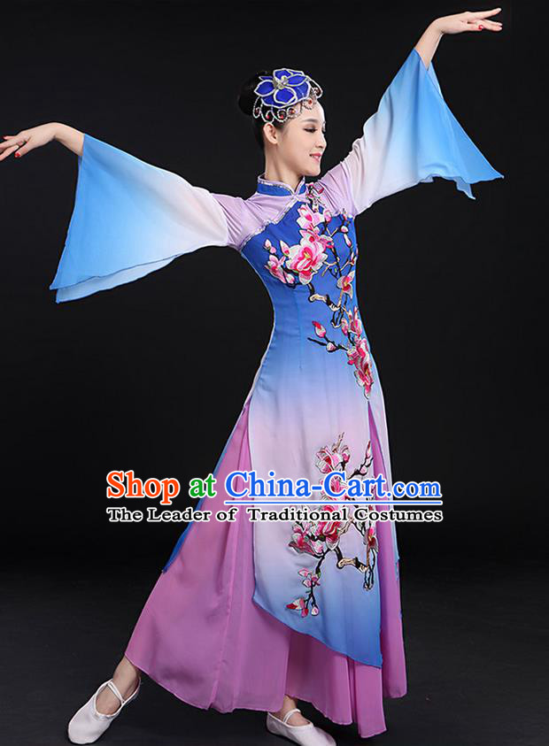 Traditional Chinese Yangge Fan Dancing Costume