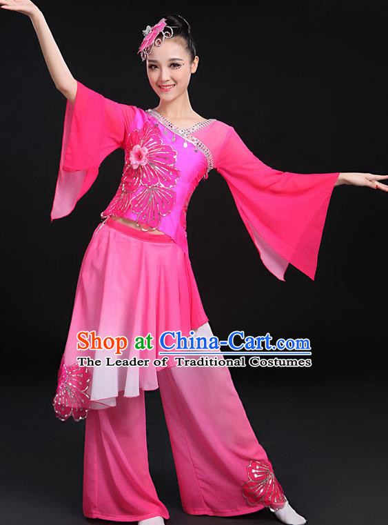 Traditional Chinese Yangge Fan Dancing Costume
