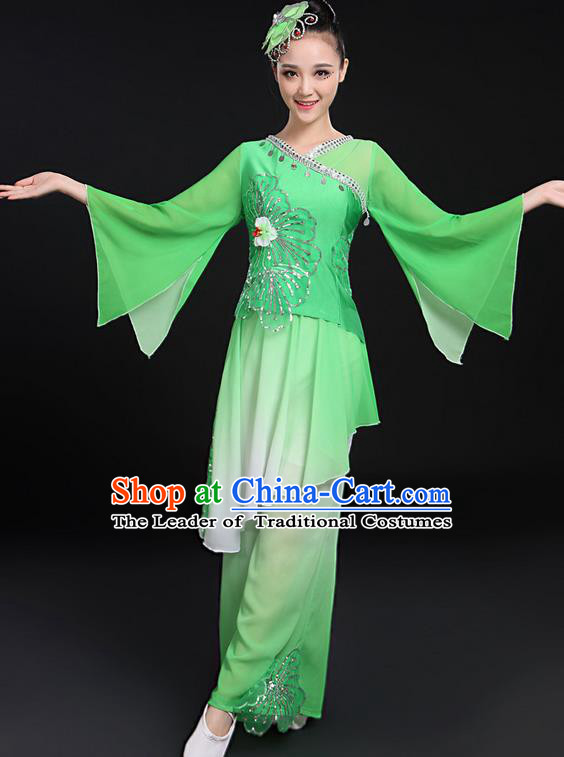Traditional Chinese Yangge Fan Dancing Costume