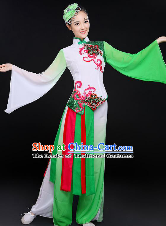 Traditional Chinese Yangge Fan Dancing Costume