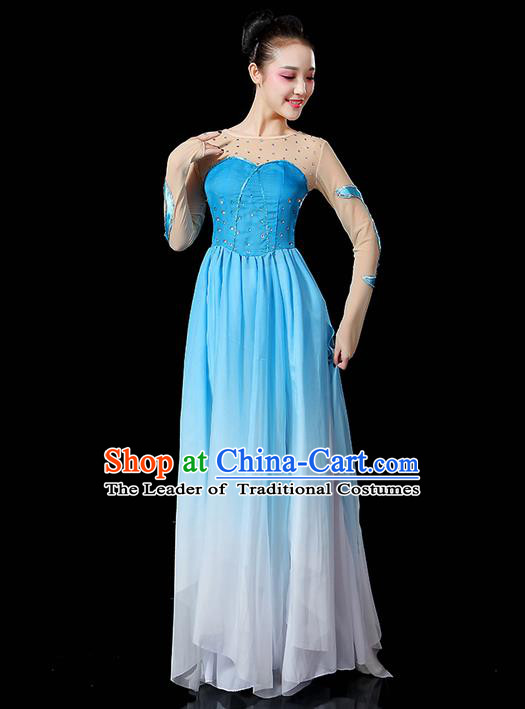 Traditional Chinese Yangge Fan Dancing Costume