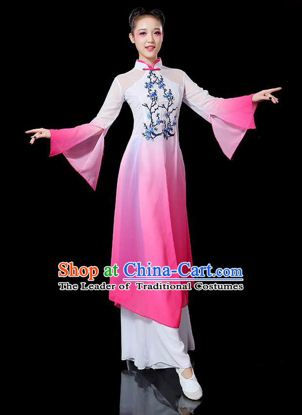 Traditional Chinese Yangge Fan Dancing Costume