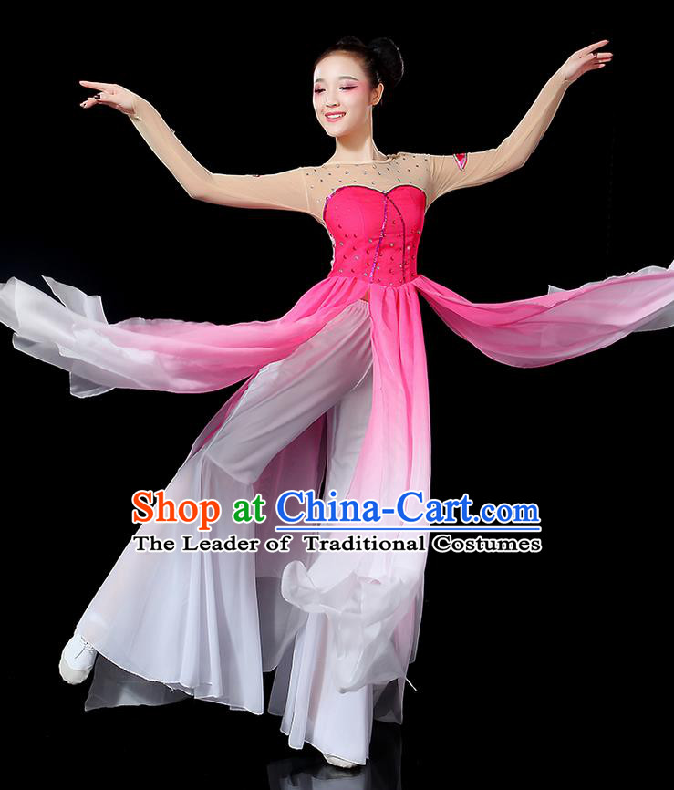 Traditional Chinese Yangge Fan Dancing Costume