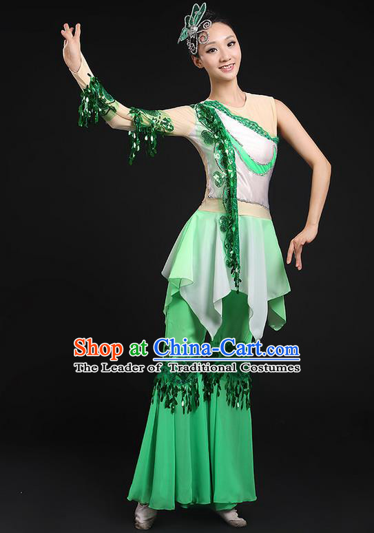 Traditional Chinese Yangge Fan Dancing Costume