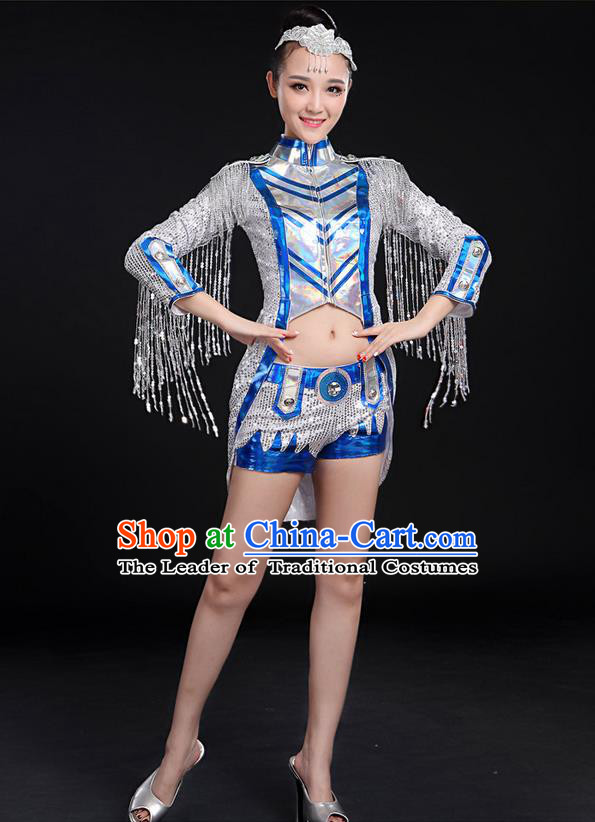 Traditional Chinese Yangge Fan Dancing Costume