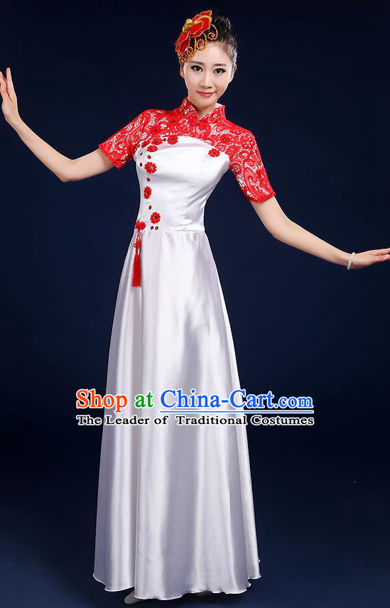 Traditional Chinese Yangge Fan Dancing Costume