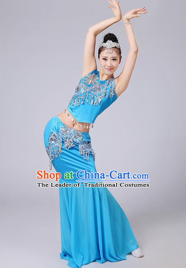 Traditional Chinese Yangge Fan Dancing Costume