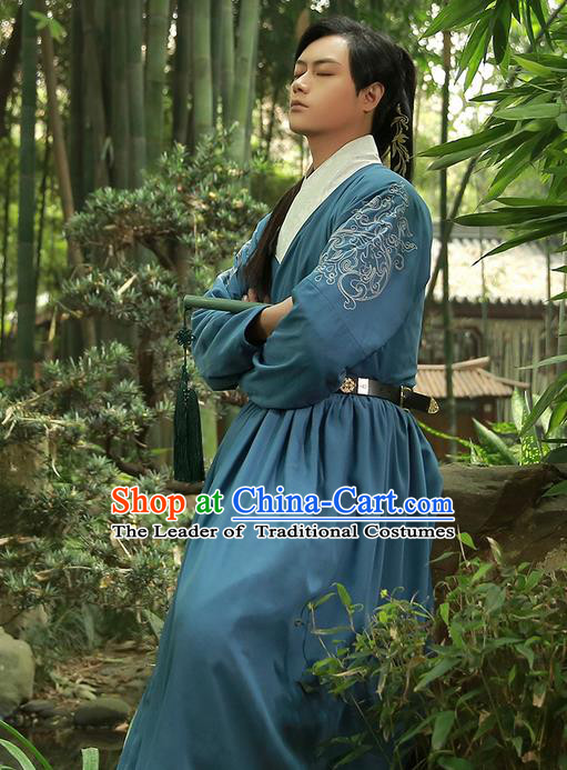 Traditional Chinese Ancient Han Dynasty Jiang Hu Swordsman Flying Fish Suit Secret Service of Ming Dynasty Costume Complete Set for Men