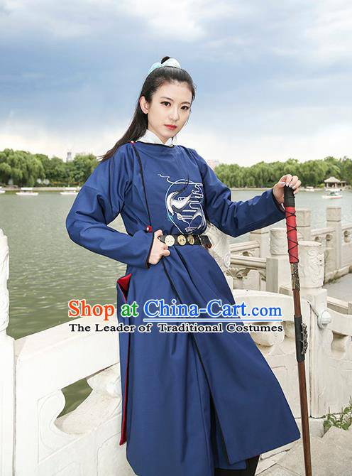 Traditional Chinese Ancient Hanfu Jiang Hu Swordsman Tang Dynasty Imperial Bodyguard Costume for Women for Men