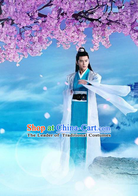 Traditional Ancient Chinese Elegant General Costume, Chinese Ancient Nobility Childe Dress, Cosplay Chinese Television Drama Flying Daggers Chinese Ming Dynasty Prince Hanfu Clothing for Men