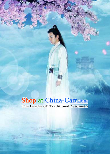 Traditional Ancient Chinese Elegant Swordsman Costume, Chinese Ancient Nobility Childe Dress, Cosplay Chinese Television Drama Flying Daggers Chinese Ming Dynasty Prince Hanfu Clothing for Men