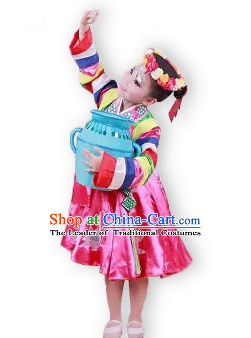 Traditional Chinese Yangge Fan Dancing Costume