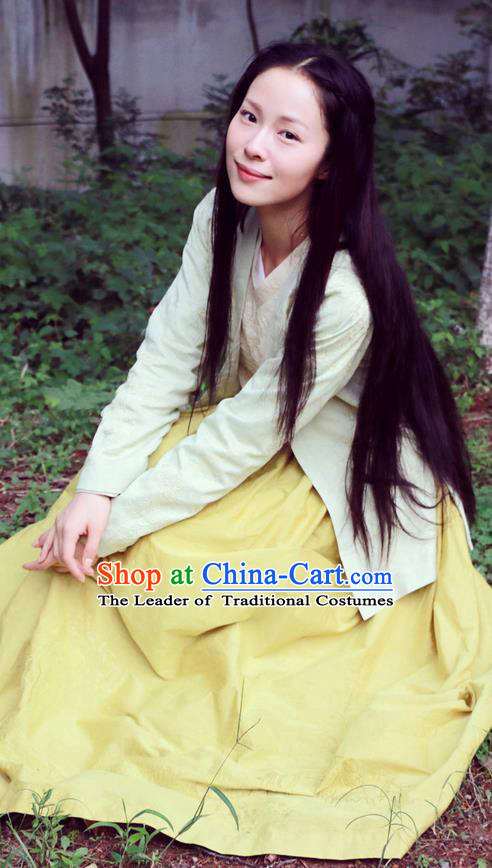 Traditional Ancient Chinese Elegant Female Swordsman Costume, Chinese Ancient Heroine Dress, Cosplay Chinese Emprise Film Sword Master Chivalrous Expert Chinese Ming Dynasty Kawaler Hanfu Clothing for Women