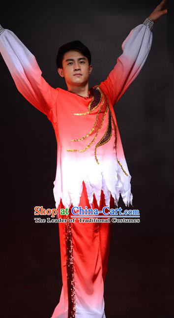 Traditional Chinese Yangge Fan Dancing Costume and Accessories