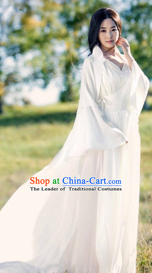 Traditional Ancient Chinese Elegant Costume, Chinese Northern Dynasty Imperial Consort Dress, Cosplay Chinese Television Drama Alegend of Pringess Lanling Princess Consort Hanfu Trailing Embroidery Clothing for Women