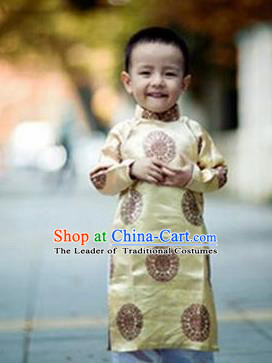 Top Grade Asian Vietnamese Traditional Costumes, Vietnam National Boys Ao Dai Dress, Vietnam Children Clothing