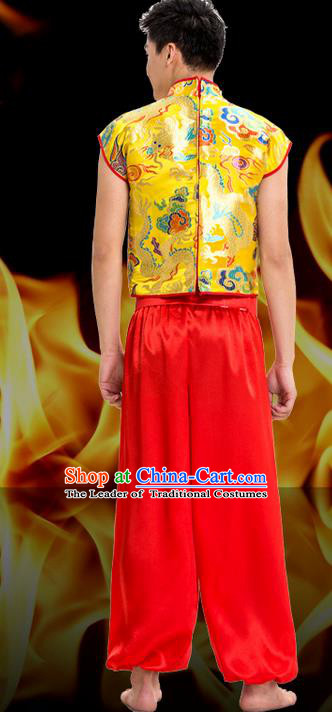 Traditional Chinese Yangge Fan Dancing Costume and Accessories