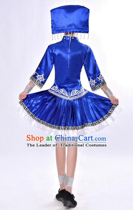 Traditional Chinese Yangge Fan Dancing Costume and Accessories