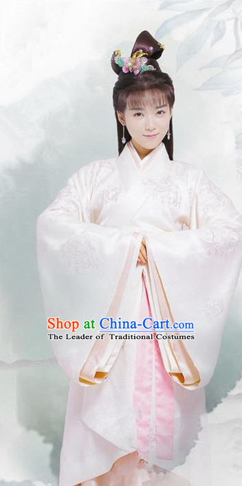 Traditional Chinese Ancient Warring States Time Imperial Consort Tailing Costume, Song of Phoenix Palace Princess Hanfu Clothing and Handmade Headpiece Complete Set for Women
