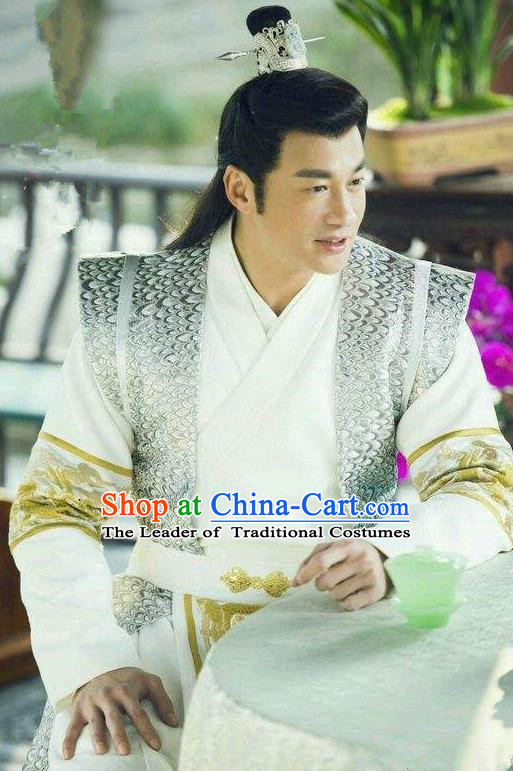 Traditional Chinese Song Dynasty Swordsman Dandies Costume and Handmade Headpiece Complete Set, China Ancient Nobility Childe Clothing for Men