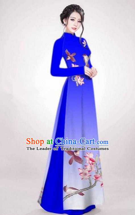 Blue Aodai/Size#2 Vietnamese Traditional Dress for Boys Ao Dai AO322 