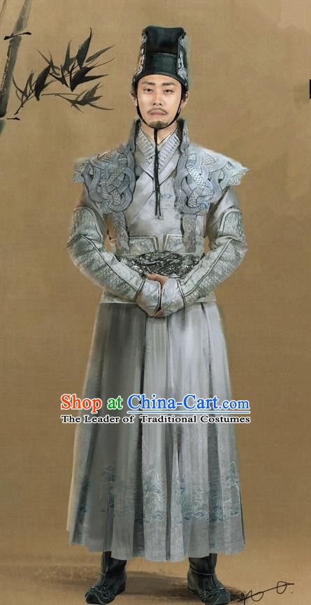 Traditional Ancient Chinese Swordswoman Imperial Bodyguard Costume, Films Brotherhood of Blades Chinese Ming Dynasty Blades Clothing and Handmade Headpiece Complete Set