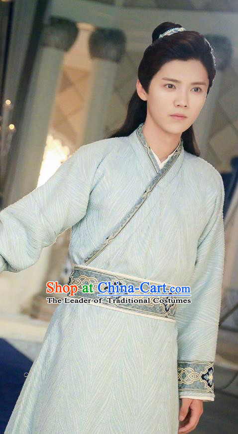 Traditional Ancient Chinese Tang Dynasty Scholar Costume, Fighter of the Destiny Young Men Intellectual Clothing Childe Dress