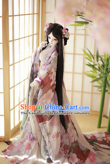 Top Grade Traditional China Ancient Young Lady Costumes, China Ancient Cosplay Princess Dress Clothing for Adults and Kids