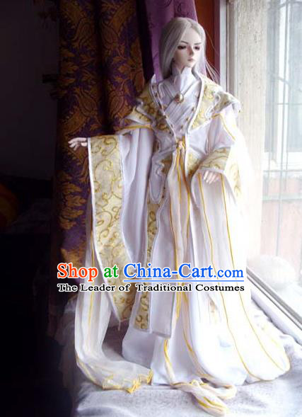 Top Grade Traditional China Ancient Cosplay Prince Swordsman Costumes, China Ancient Taoist Master Hanfu Clothing for Men for Kids