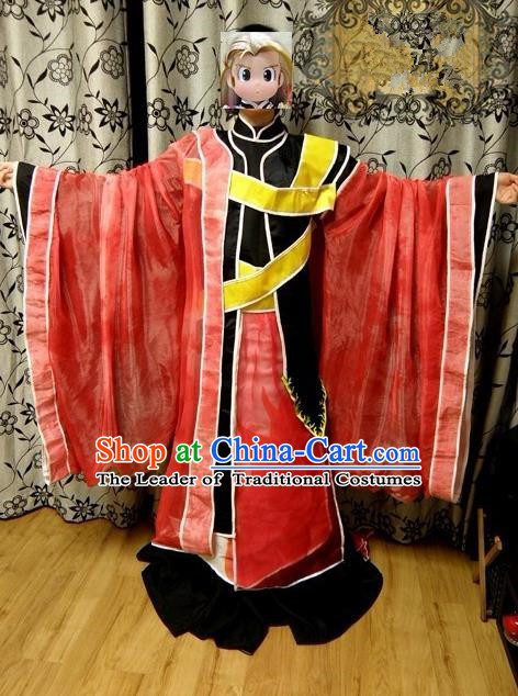 Top Grade Traditional China Ancient Cosplay Swordsman Costumes, China Ancient Taoist Priest Robes Clothing for Men