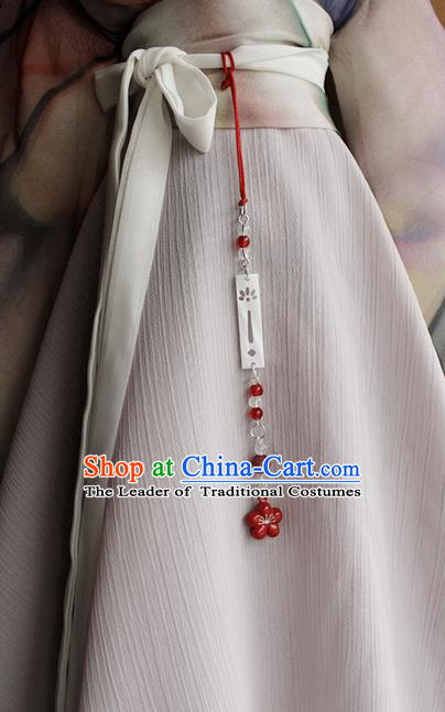 Top Grade Traditional China Ancient Palace Jade Accessories Pendant, China Ancient Swordsman Bells Beads Tassel Waist Pendant